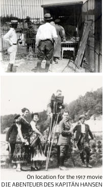 On location for the 1917 movie  DIE ABENTEUER DES KAPITN HANSEN