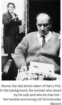 Above: the last photo taken of Harry Piel. In the background, the woman who stood  by his side and who he married - the humble and loving Lilli Strmereder Mnich