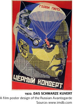 1922. DAS SCHWARZE KUVERT A film poster design of the Russian Avantegarde Source: www.imdb.com